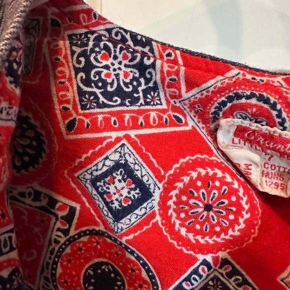 Vintage Grants 2 Toned Denim Western Lace Up Vest Youth Boys Size 7 - Picture 7 of 7